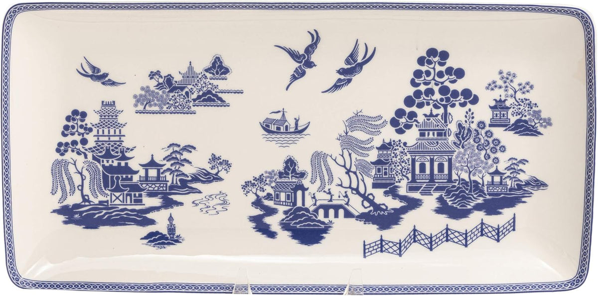 Grace Teaware Blue Willow Serving Tray