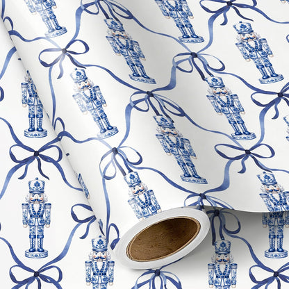 Chinoiserie Nutcracker Christmas Wrapping Paper