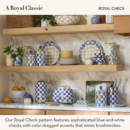 MacKenzie-Childs Electric Kettle, Royal Check