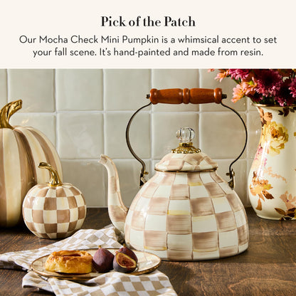 MacKenzie-Childs Resin Pumpkin, Royal Check