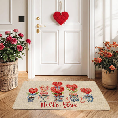 Chinoiserie Christmas Doormat, 17 x 29 Inch