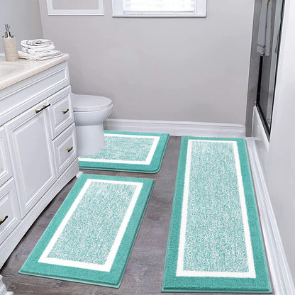 Shaggy Microfiber Bath Rug Set, 3 Piece