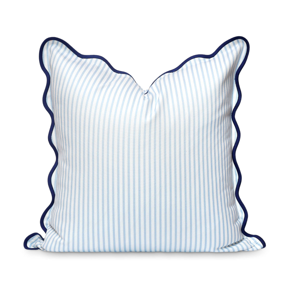 Navy Greek Key Outdoor Lumbar Pillow Cover, 12x20