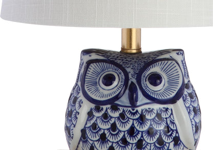 Justina Owl Mini Table Lamp, Ceramic