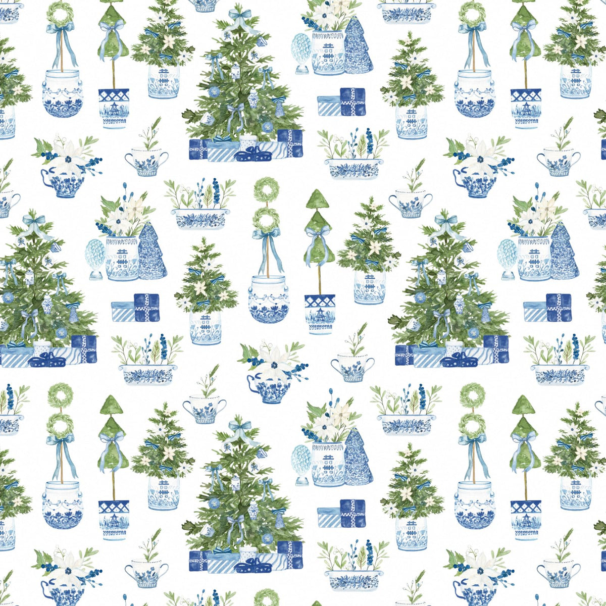 Chinoiserie Nutcracker Christmas Wrapping Paper
