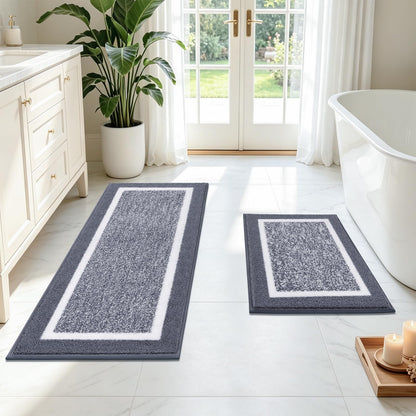 Shaggy Microfiber Bath Rug Set, 3 Piece