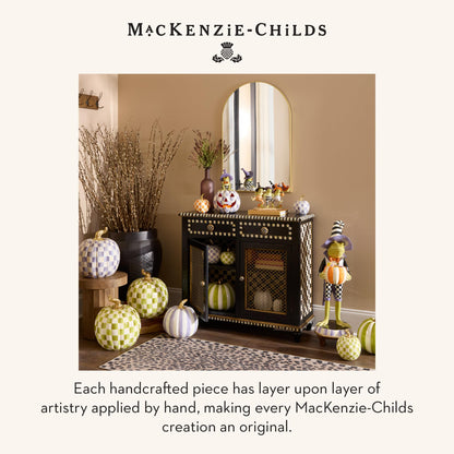 MacKenzie-Childs Resin Pumpkin, Royal Check