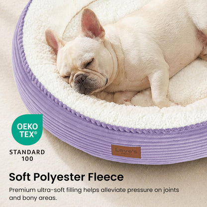 Royal Blue Round Donut Pet Bed