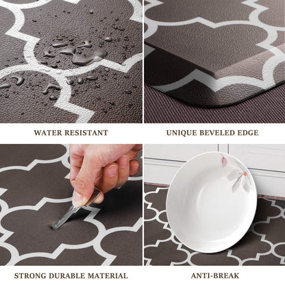 Blue Cushioned Anti-Fatigue Kitchen Mat