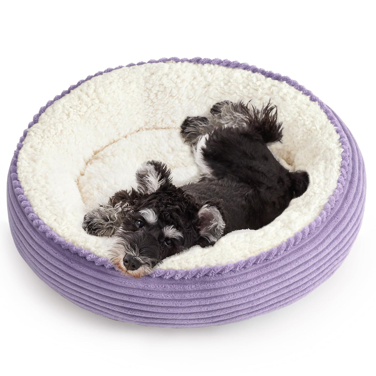 Royal Blue Round Donut Pet Bed