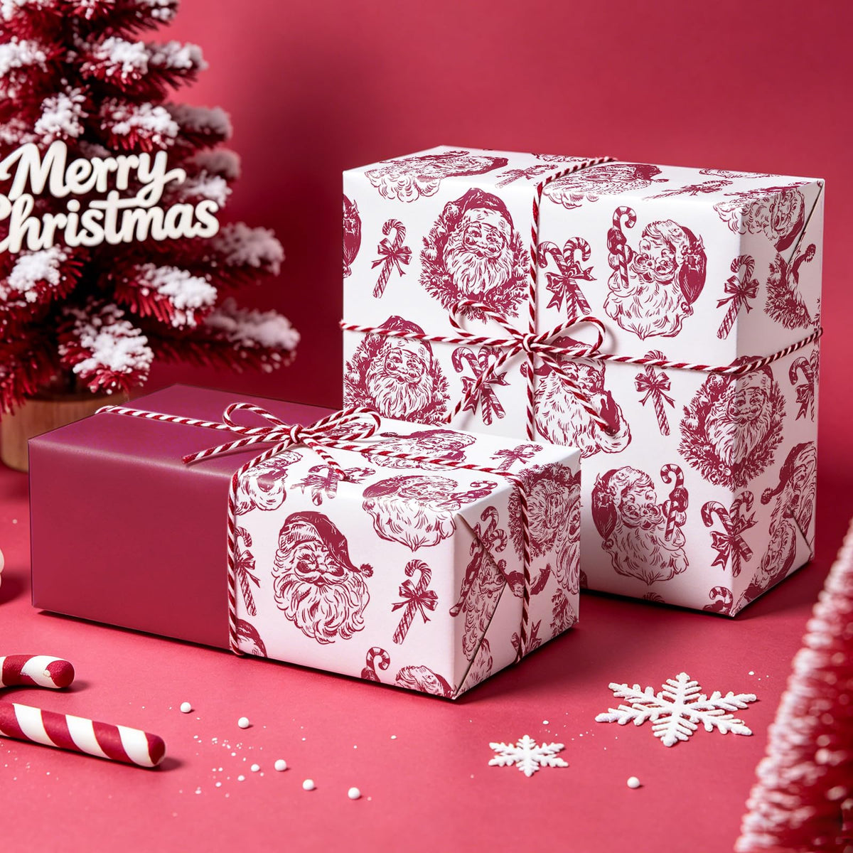 Blue Toile Christmas Wrapping Paper