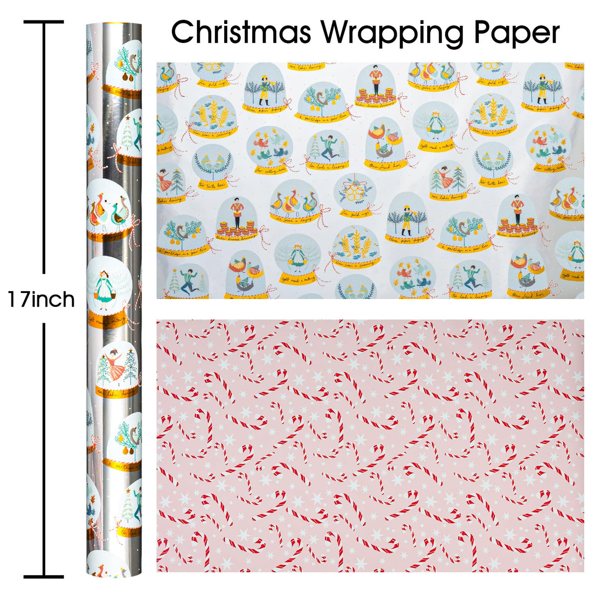 Blue Nutcracker Christmas Wrapping Paper, 32.8 Ft