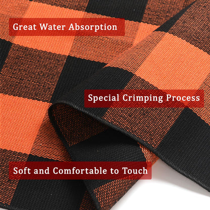Blue Buffalo Plaid Outdoor Rug, 27.5x43