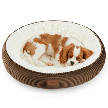 Royal Blue Round Donut Pet Bed