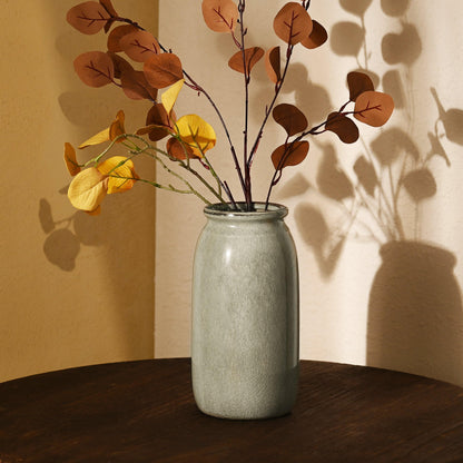 Victor & Teresa Rustic Blue and White Vase, 8"
