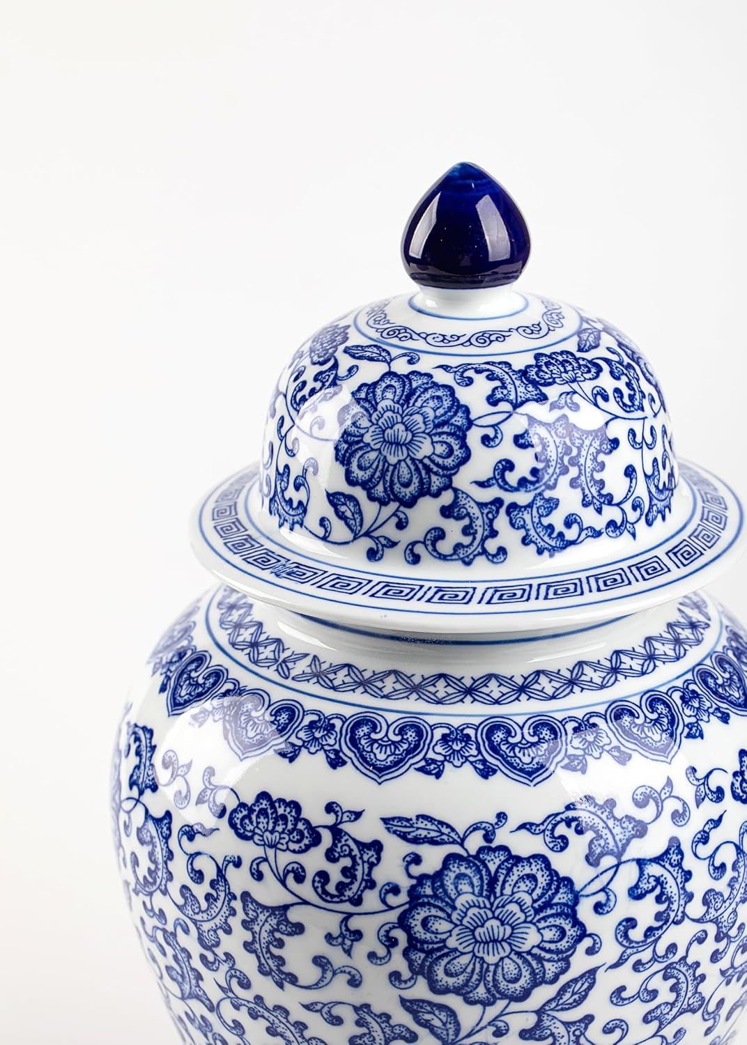 Blue and White Ginger Jar, 9.8 or 15 Inch