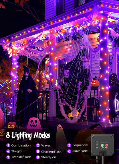 Solar Christmas String Lights, 100 LED, 40 ft