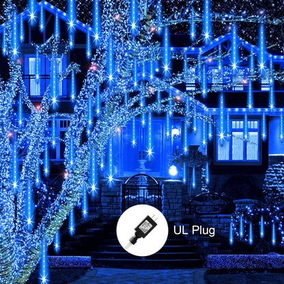 Aukora Blue Meteor Shower Lights