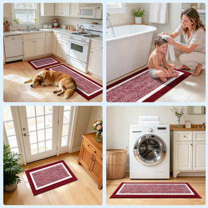 Shaggy Microfiber Bath Rug Set, 3 Piece