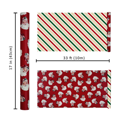 Nutcracker Reversible Christmas Wrapping Paper, 33 Ft