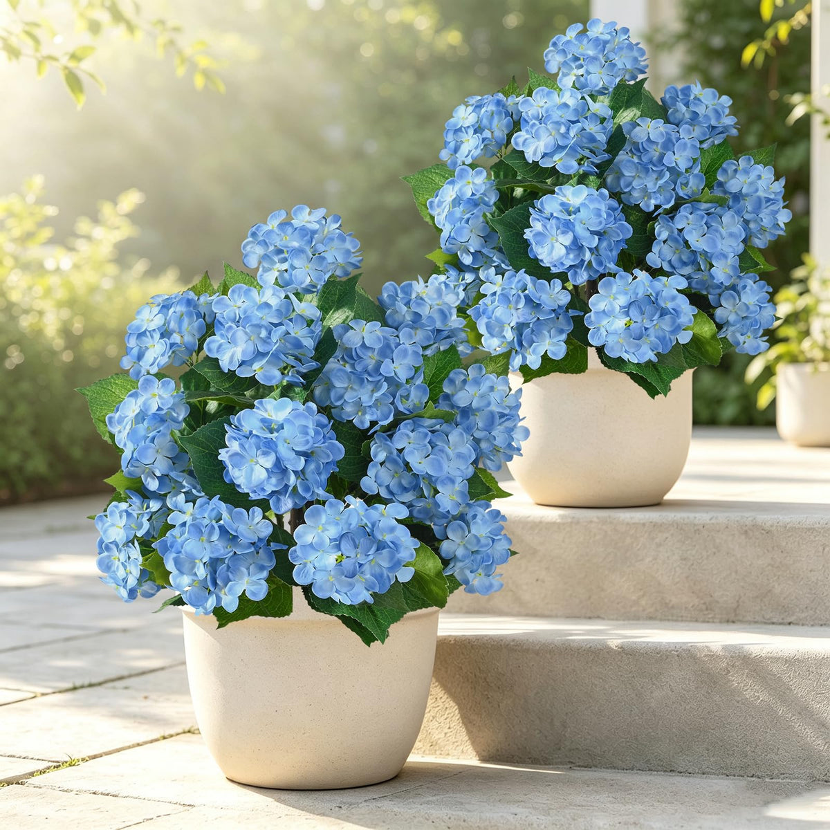 Real Touch Blue Hydrangea Faux Flowers