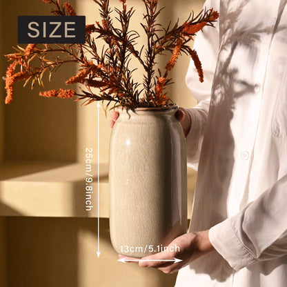 Victor & Teresa Rustic Blue and White Vase, 8"