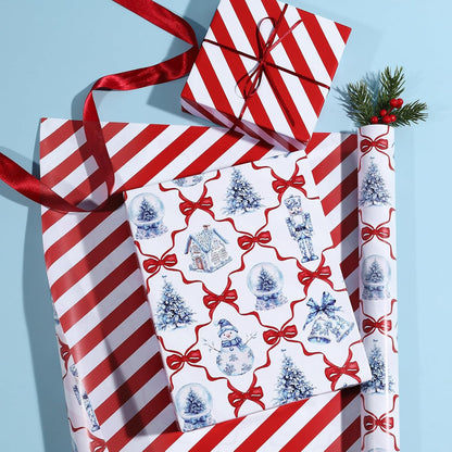 Nutcracker Reversible Christmas Wrapping Paper, 33 Ft