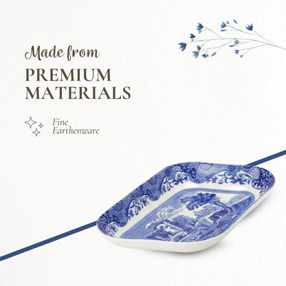 Spode Blue Italian Pickle Dishes, Set of 2