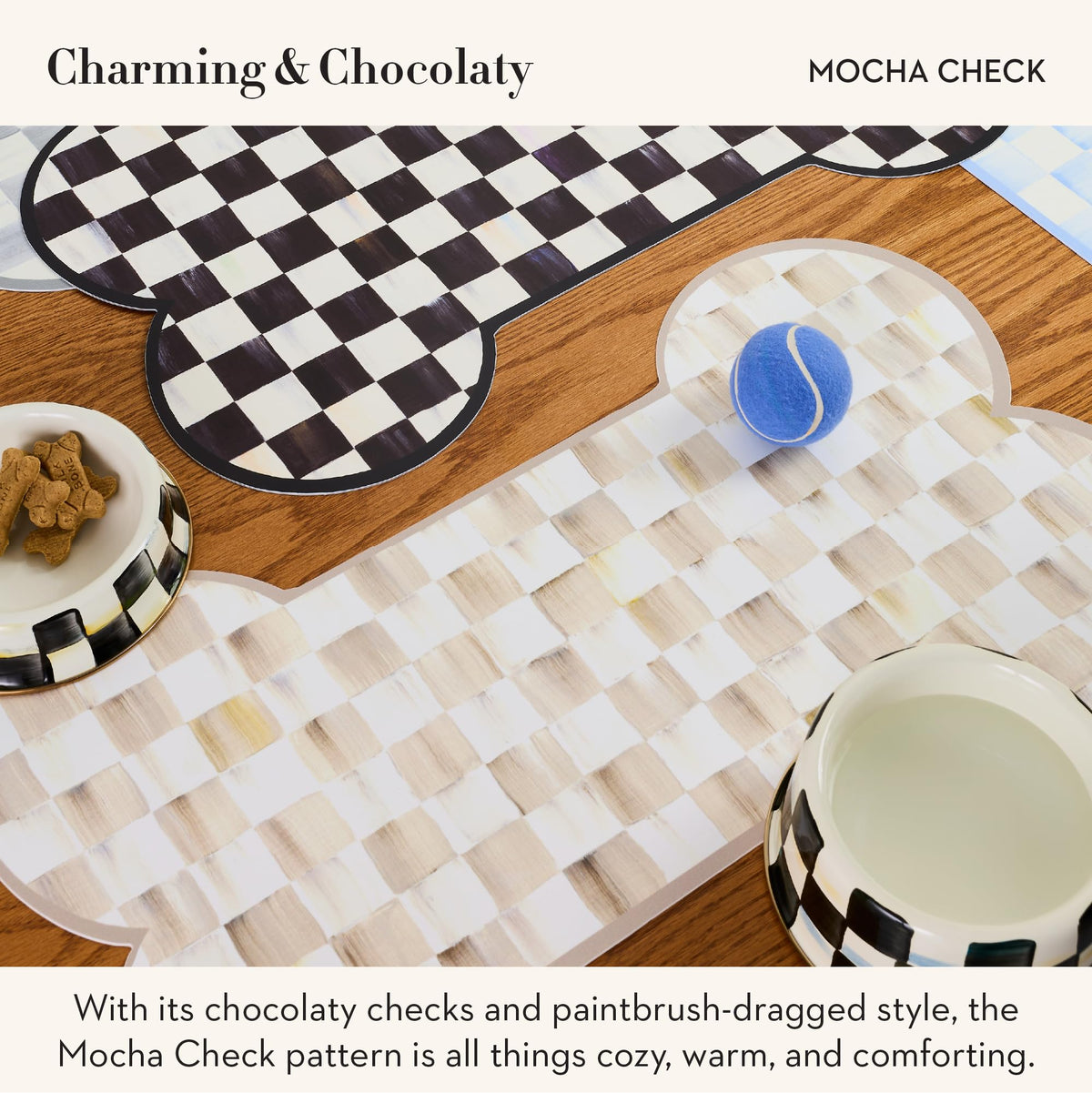 MacKenzie-Childs Pup Placemat, Royal Check