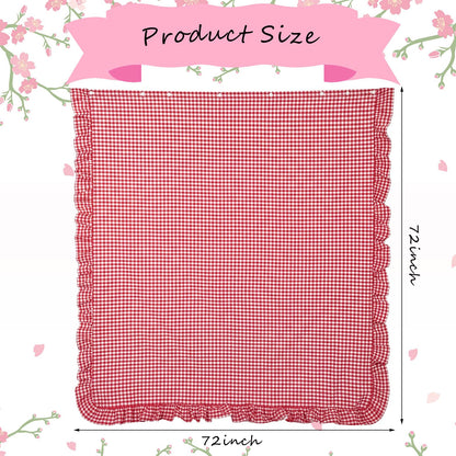 Ruffled Gingham Shower Curtain, 72 x 72
