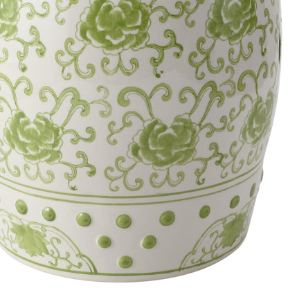 Jonathan Y Lotus Chinoiserie Garden Stool, 17.75"