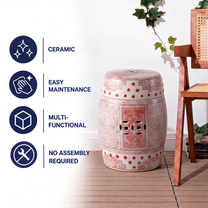 Jonathan Y Acanthus Ceramic Garden Stool
