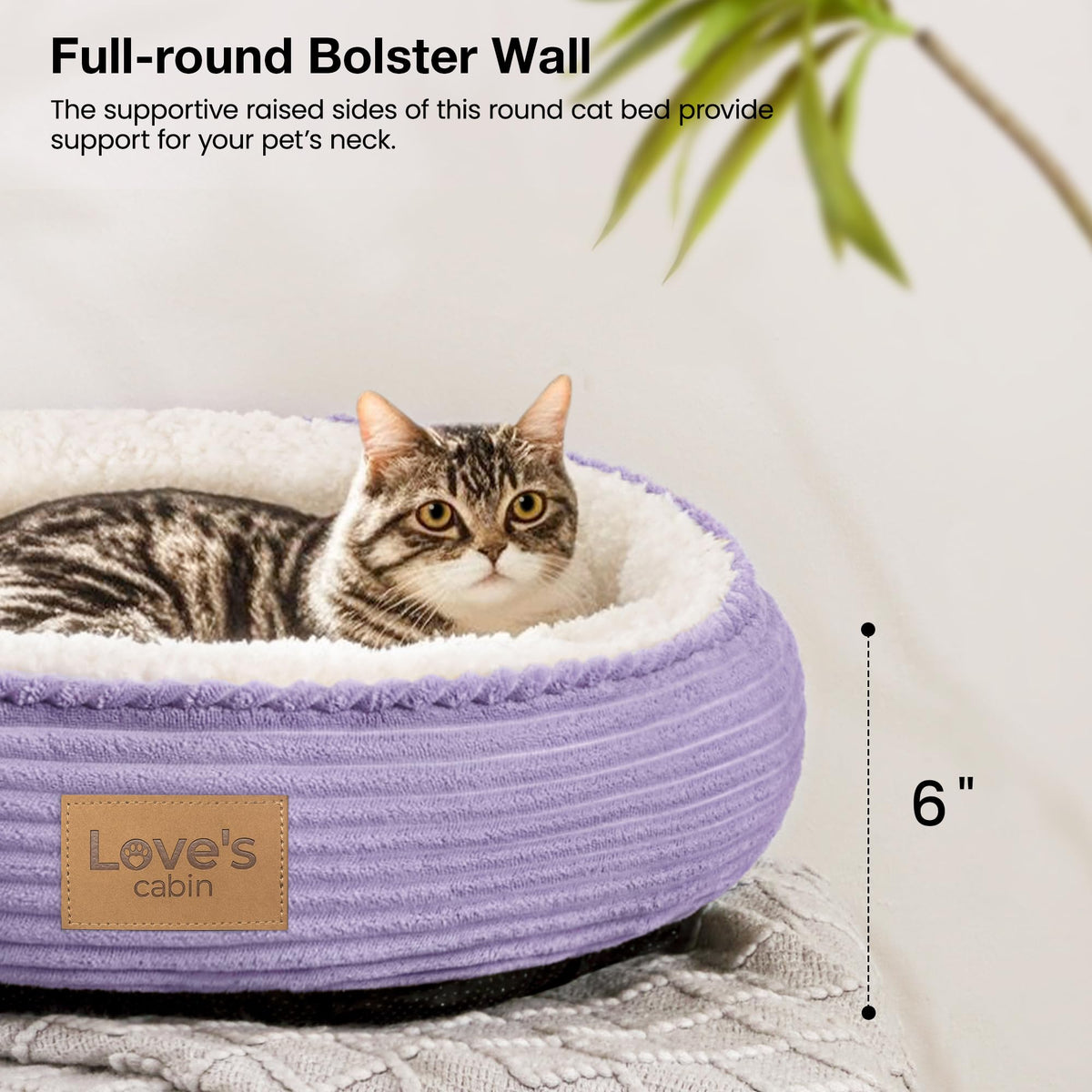 Royal Blue Round Donut Pet Bed