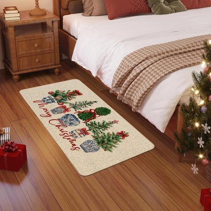 Chinoiserie Christmas Doormat, 17 x 29 Inch