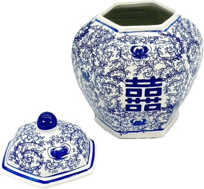 Blue and White Chinoiserie Ginger Jar, 12 or 14 Inch