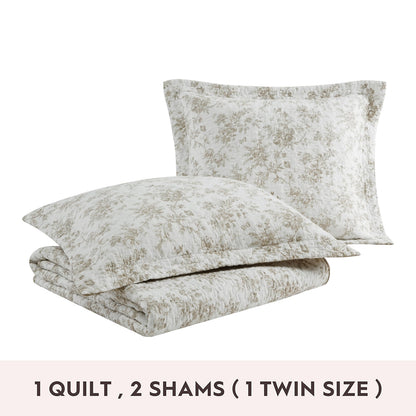 Laura Ashley Walled Garden Blue Quilt Set