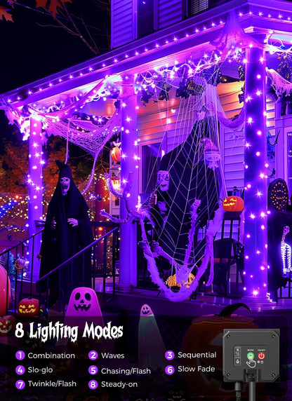 Solar Christmas String Lights, 100 LED, 40 ft