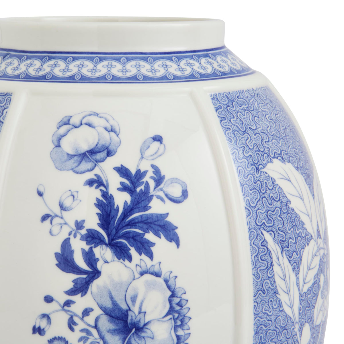 Spode Blue Italian Steccato Vase, 5.2 Inch