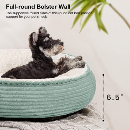 Royal Blue Round Donut Pet Bed