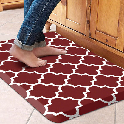 Blue Cushioned Anti-Fatigue Kitchen Mat