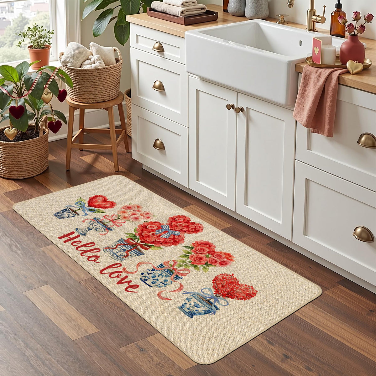 Chinoiserie Christmas Doormat, 17 x 29 Inch