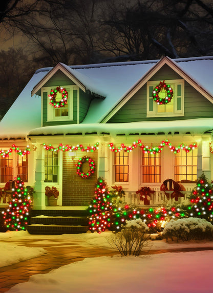Solar Christmas String Lights, 100 LED, 40 ft
