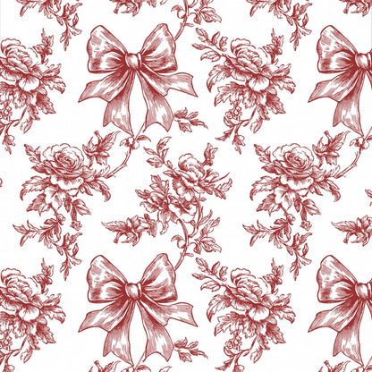 Reversible Toile Christmas Wrapping Paper