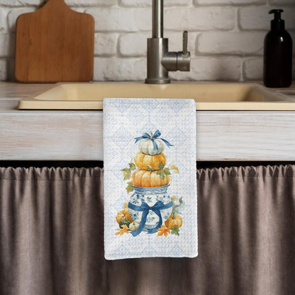 Chinoiserie Waffle Kitchen Towels, 16 x 24 Inch