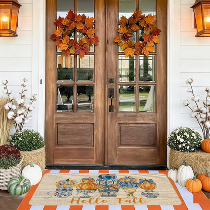 Chinoiserie Christmas Doormat, 17 x 29 Inch