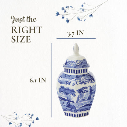 Spode Blue Italian Steccato Vase, 5.2 Inch