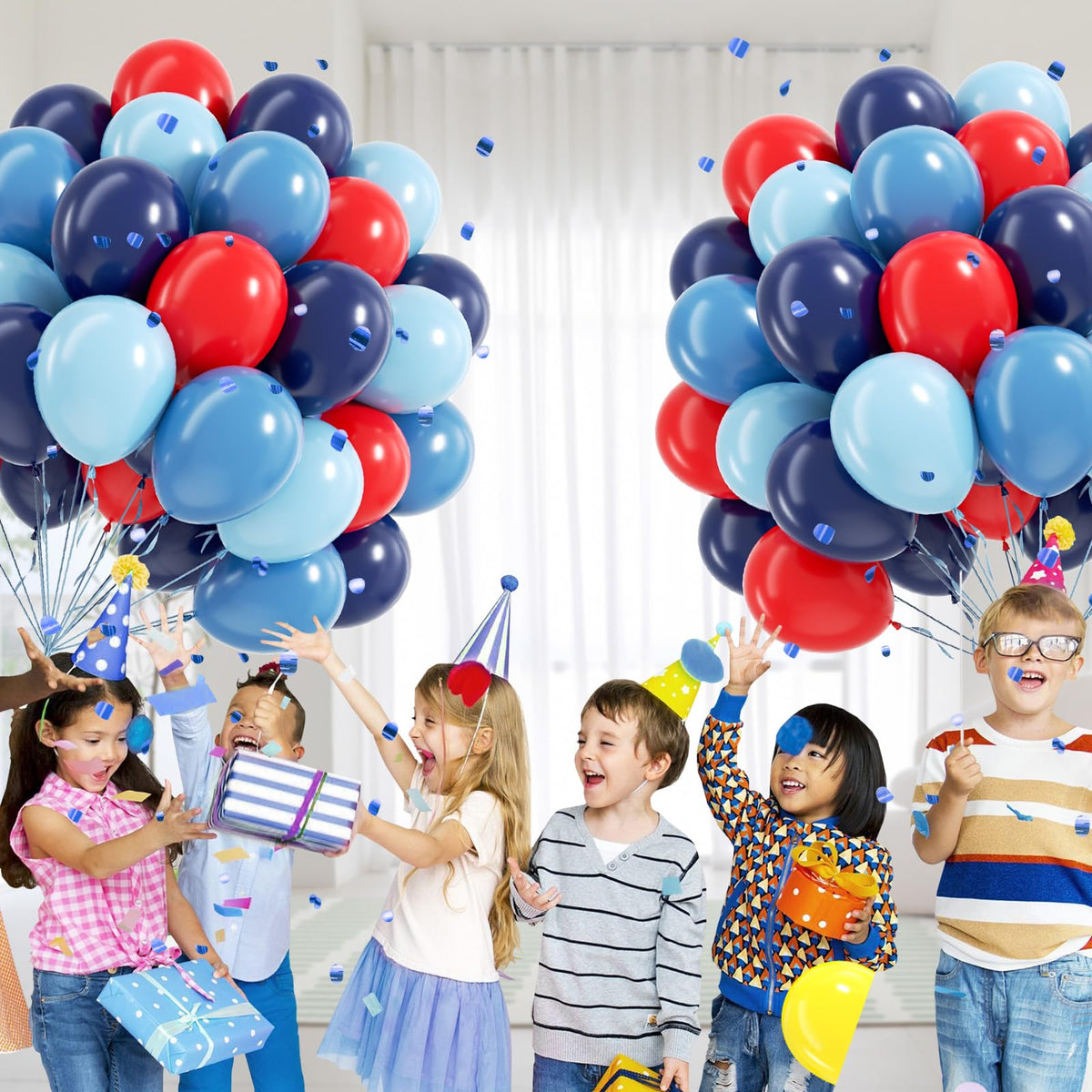Blue and White Balloon Kit, 60 Pieces