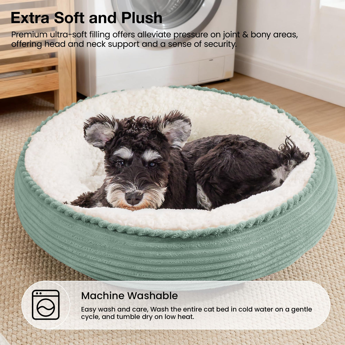 Royal Blue Round Donut Pet Bed