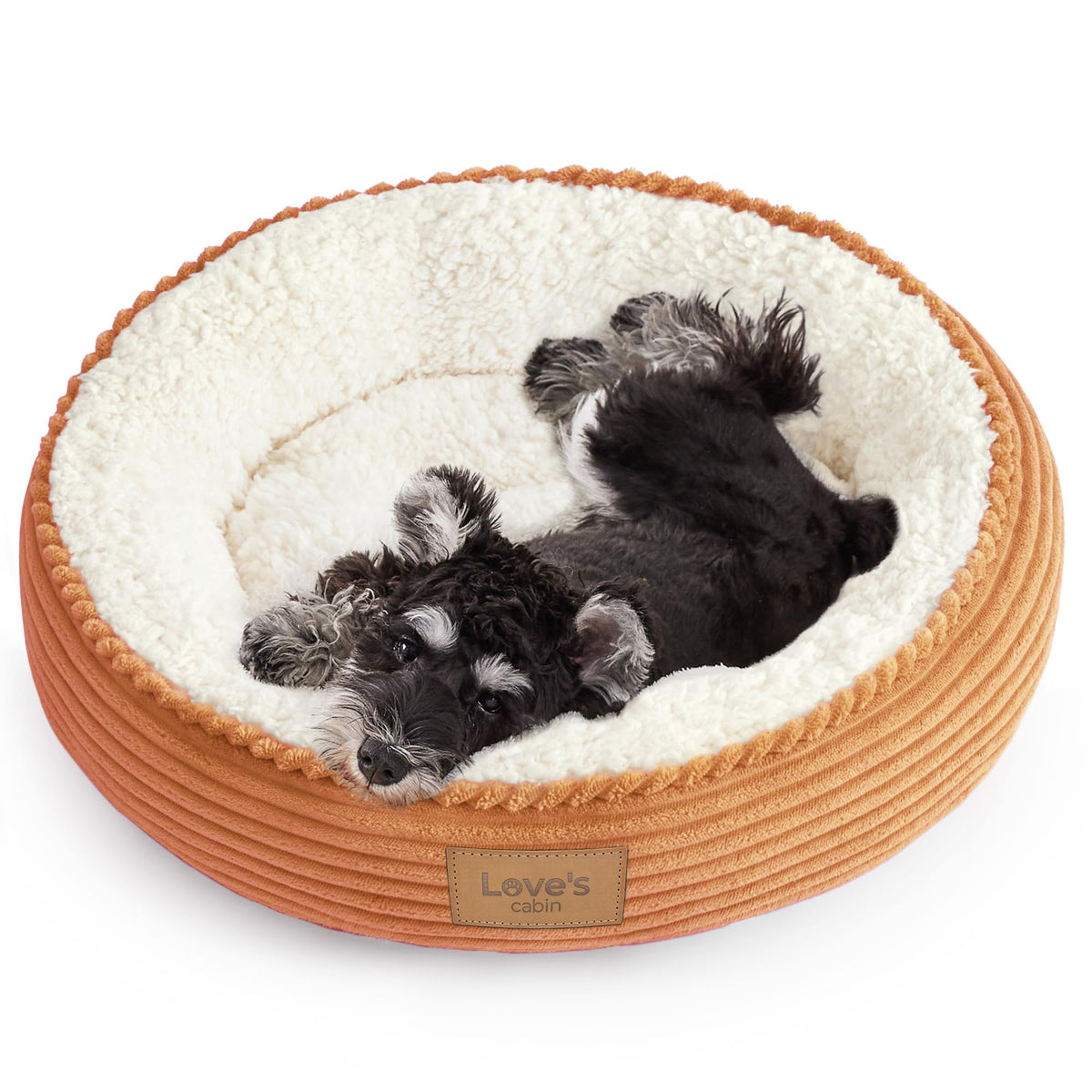Royal Blue Round Donut Pet Bed