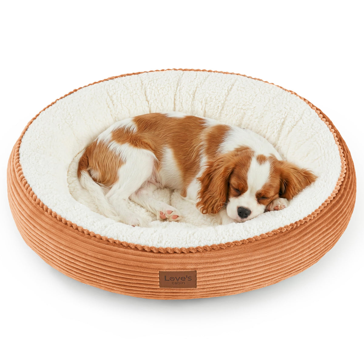 Royal Blue Round Donut Pet Bed